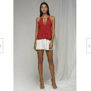 The Jetset Diaries Regla Halter Tank in Crimson